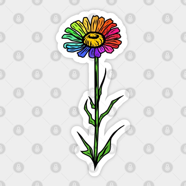 Rainbow Gerbera Daisy Sticker by faiiryliite